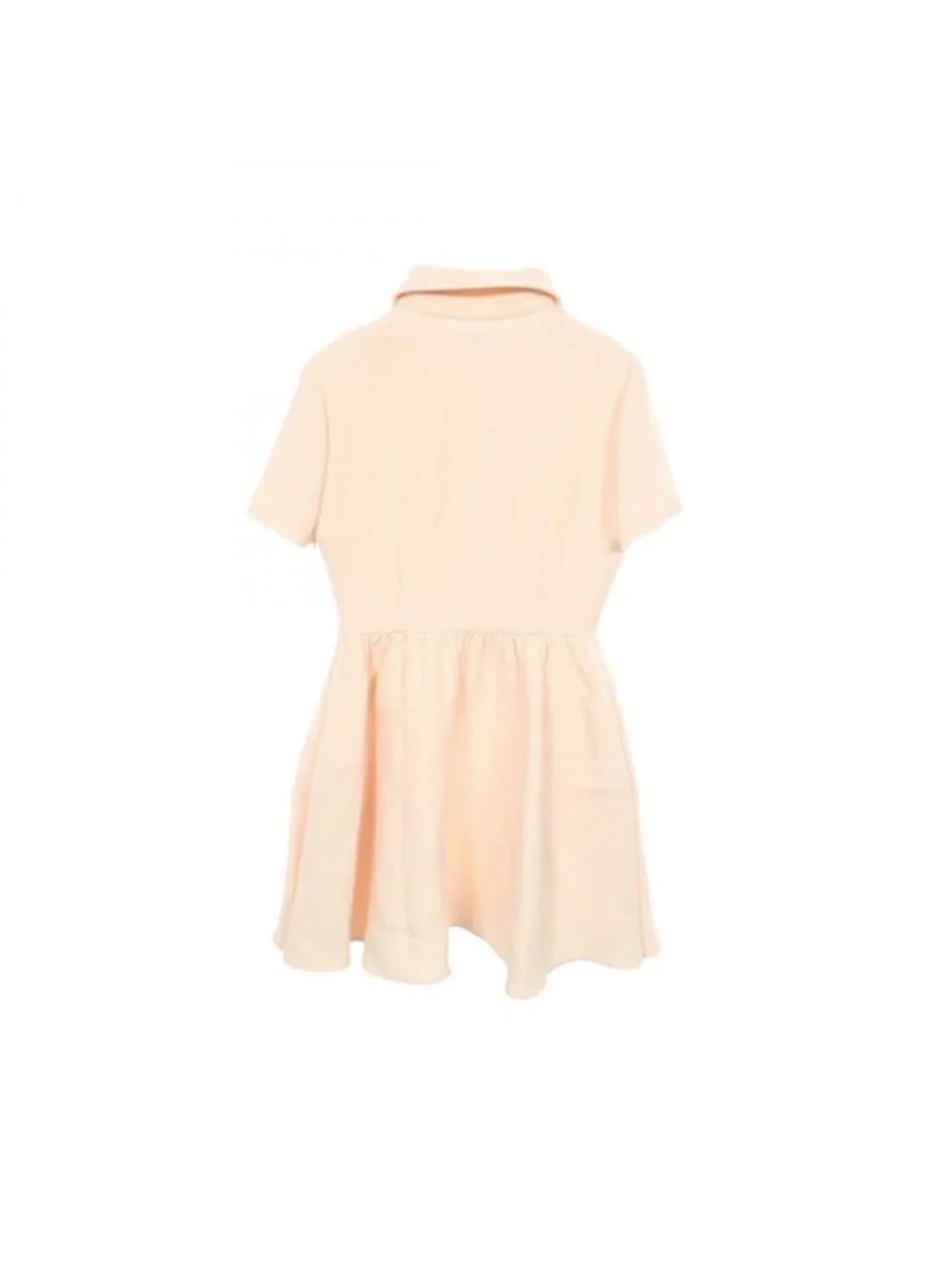 Dior Dress Short Sleeve Cream Wool Silk